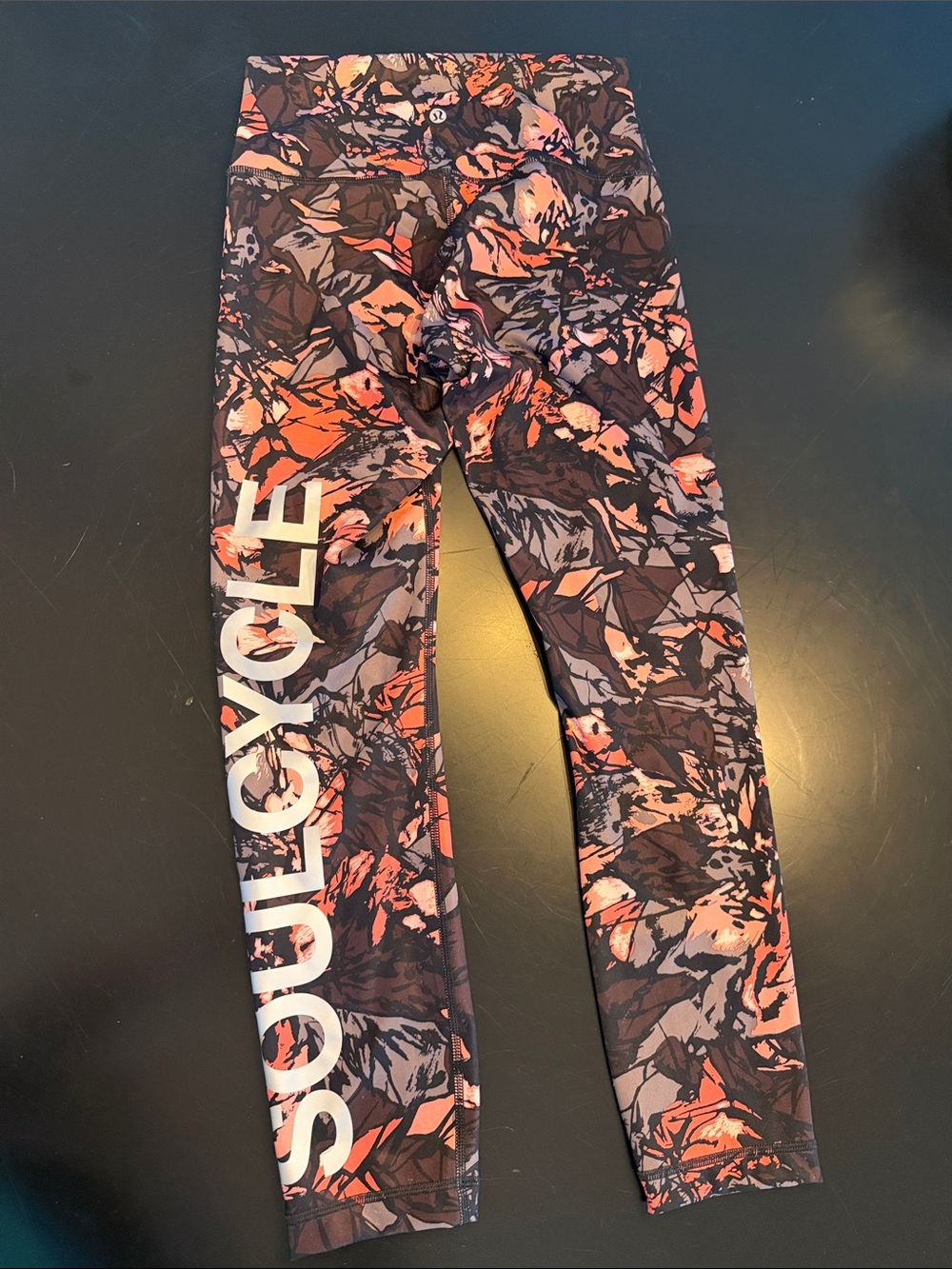 SoulCycle Lululemon Women’s Floral Active Leggings - Pink/Brown